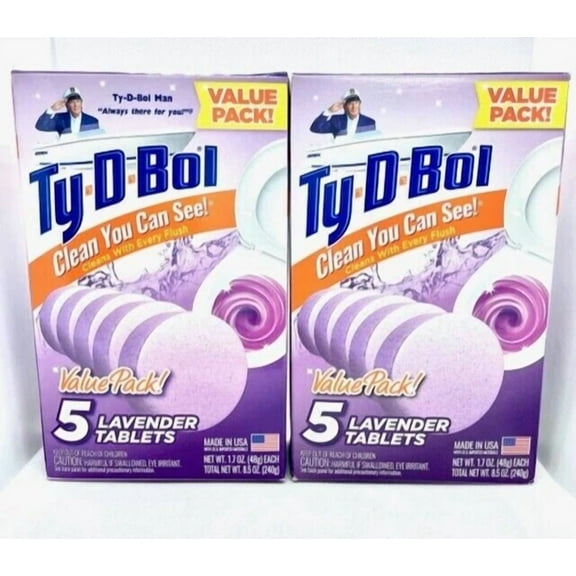 Ty-D-Bol Value Pack 5 Tablets.Lavander (2 Pack)