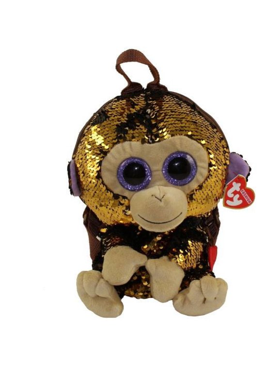 Fashion - Coconut the Sequin Monkey, Backpack, MWMT Stuffed Animal Toy