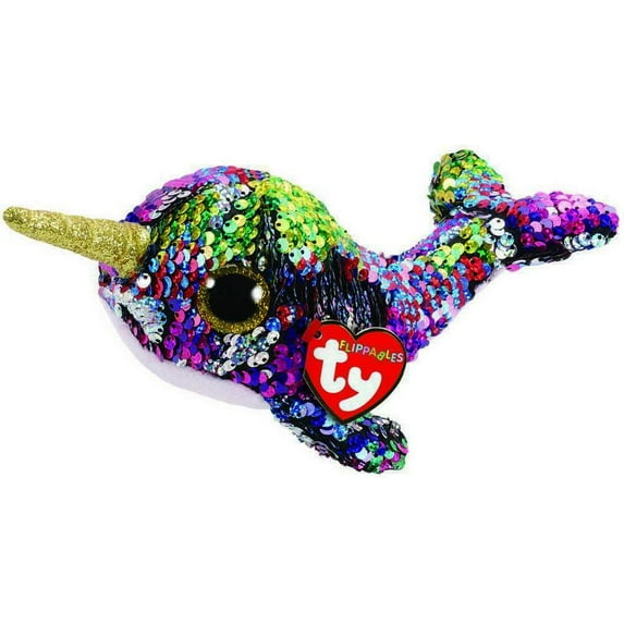 Ty Flippables - Calypso The Narwhal (With Fun Chops)