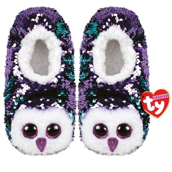 Ty Girls Moonlight Fashion Sequin Slipper Socks, Kids, Purple/Light Blue