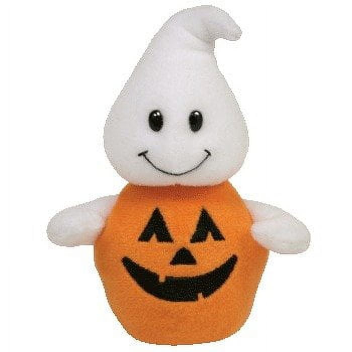 TY Halloweenie Beanie Baby Ghostkin the Pumpkin Ghost (4 inch