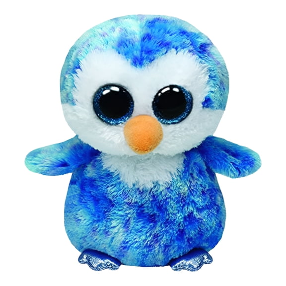 Ty Beanie Boos- Ice Cube the Blue Penguin   Glitter Eyes  - Stuffed Animal