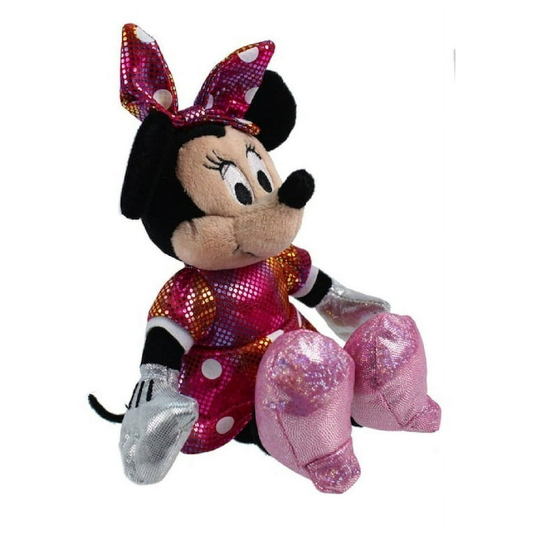 Disney Store Mickey Mouse and Ty Sparkle Minnie Mouse Plush Stuffed Animals