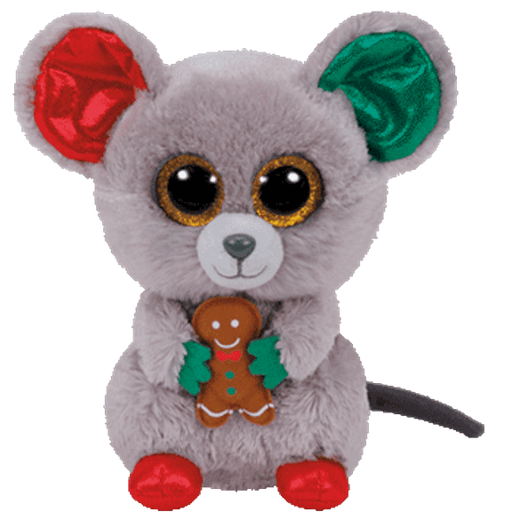 Ty Inc. Beanie Boo Plush Stuffed Animal Mac the Christmas Mouse 9"