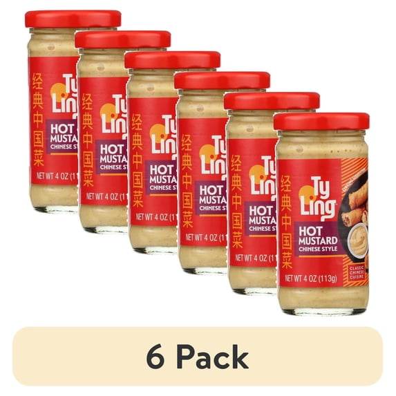 (6 pack) Ty Ling Mustard Chinese Hot 4 Ounce (Pack of 2)