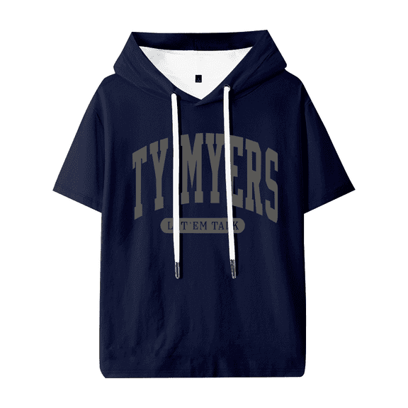 Ty Myers Let 'Em Talk Hooded T-shirt Unisex Short Sleeve Tee Casual Trendy Tops