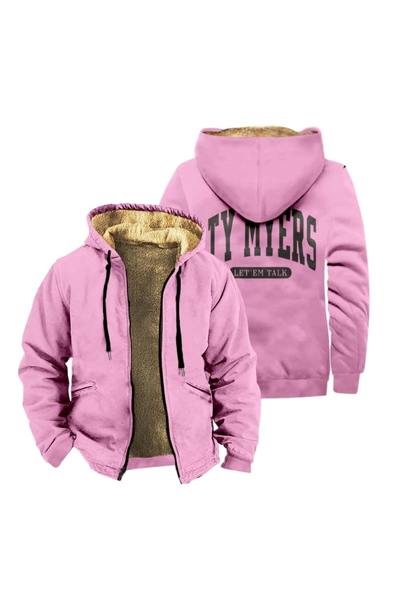 Ty Myers Let 'Em Talk Zipper Jacket Long Sleeve Winter Parka Women Men Casual Fashion Coat