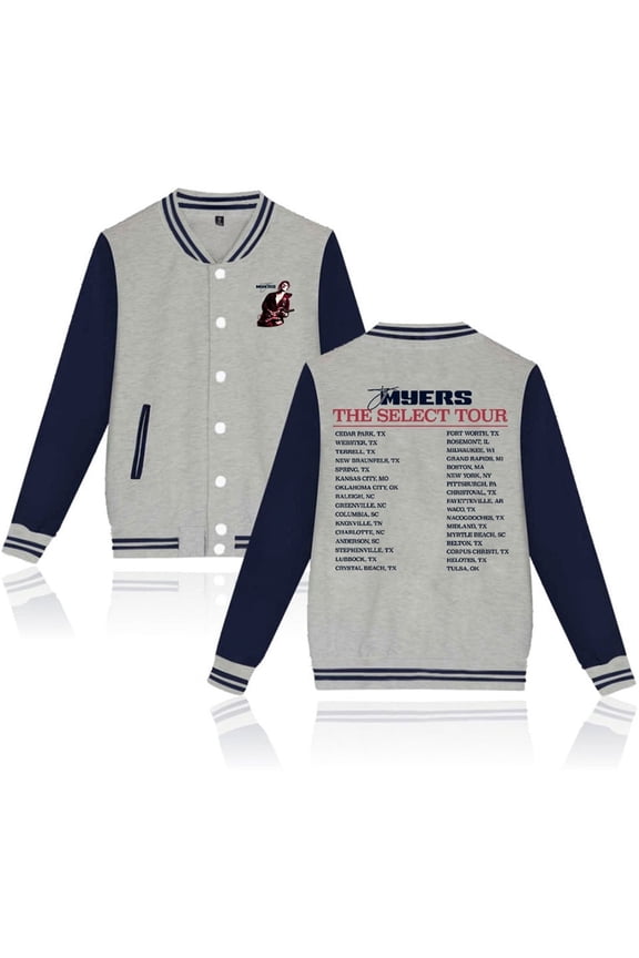Ty Myers Merch The Select Tour 2025 Baseball Jersey Unisex Stylish V-neck Button Long Sleeve Sports Jacket