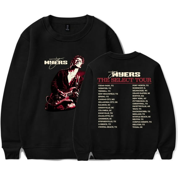 Ty Myers Photo Crewneck Sweatshirts The Select Tour 2025 Merch Cosplay Unisex Long Sleeve Tee