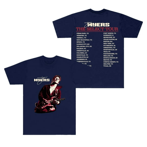 Ty Myers Photo Tee The Select Tour Merch T-Shirts Cosplay Unisex Fashion Crewneck Short Sleeve Top