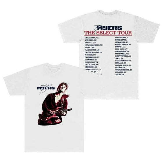Ty Myers The Select Album 2025 Tour Merch Unisex Crewneck Short Sleeve T-Shirt
