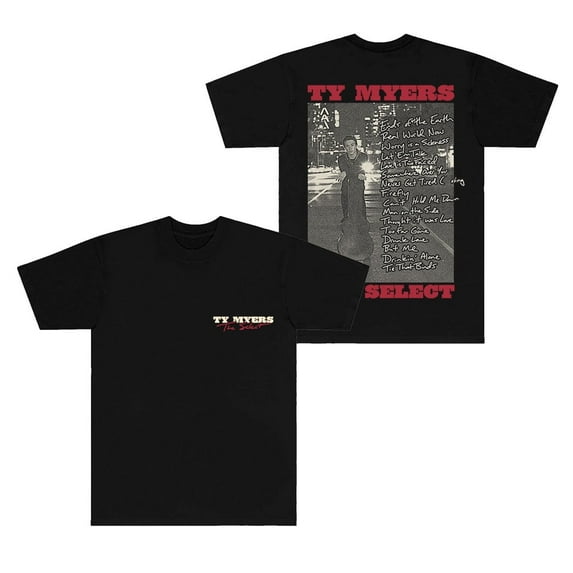 Ty Myers The Select Album 2025 Tour Merch Unisex Crewneck Short Sleeve T-Shirt
