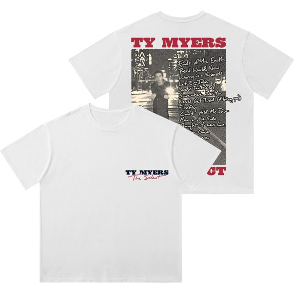 Ty Myers The Select Album Merch Vintage Wash Tee Summer Unisex Short Sleeve Cotton T-Shirts