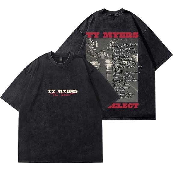 Ty Myers The Select Album Merch Vintage Wash Tee Summer Women Men Unisex Fashion Short Sleeve Cotton tee