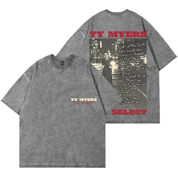 Ty Myers The Select Album Merch Vintage Wash Tee Summer Women Men Unisex Fashion Short Sleeve Cotton tee