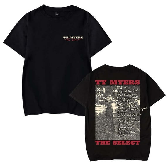Ty Myers The Select Album Tracklist T-Shirt Women Men Casual Crewneck Short Sleeve Tee