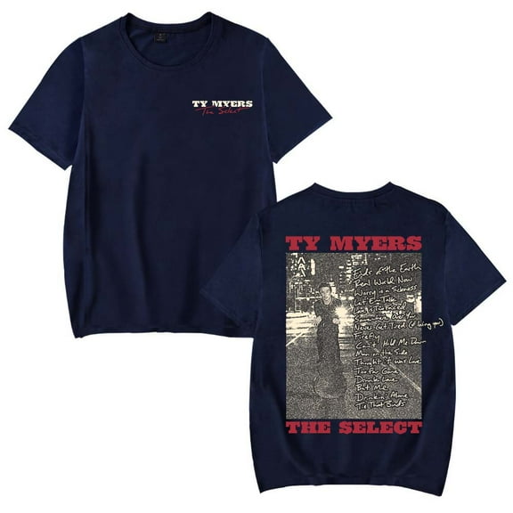 Ty Myers The Select Album Tracklist T-Shirt Women Men Casual Crewneck Short Sleeve Tee