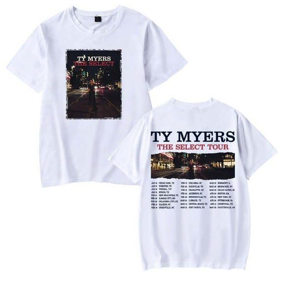 Ty Myers The Select Tour 2025 Merch T-Shirt Women Men Casual Crewneck Fashion Short Sleeve Tee