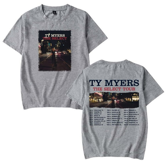 Ty Myers The Select Tour 2025 Merch T-Shirt Women Men Casual Crewneck Fashion Short Sleeve Tee