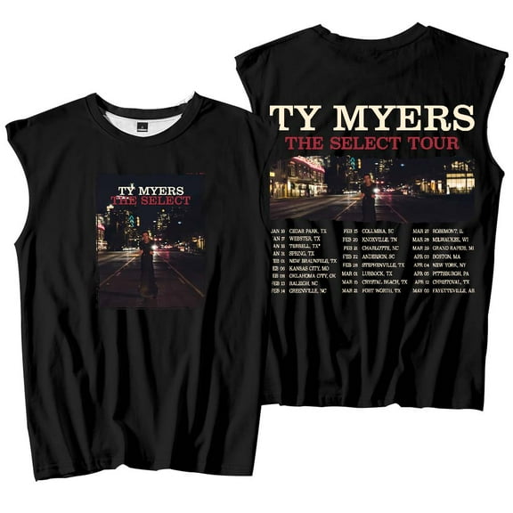 Ty Myers The Select Tour 2025 Merch Tank Tops Sleeveless Sport Vest Women Men Casual Outdoor Sportwear