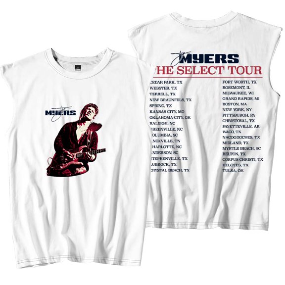 Ty Myers The Select Tour 2025 Merch Tank Tops Sleeveless Sport Vest Women Men Fashion Outdoor Sportwear