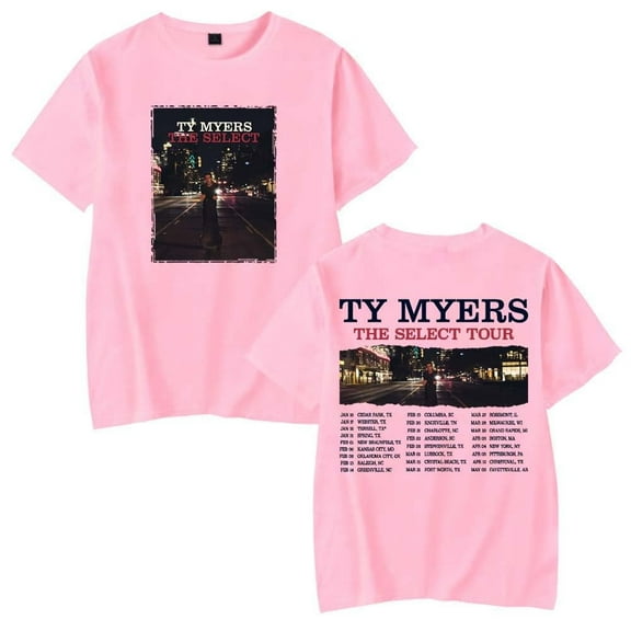 Ty Myers The Select Tour 2025 T-Shirt Women Men Short Sleeve Round Neck Tee Fashion Casual Streetwear