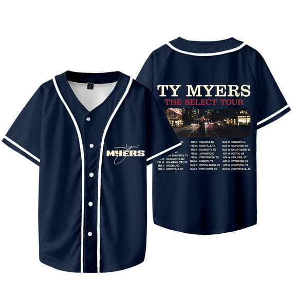 Ty Myers The Select Tour Merch Baseball Jacket Cosplay Unisex V-neck Short Sleeve T-Shirts