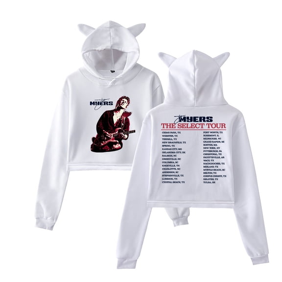 Ty Myers The Select Tour Photo Merch Pullover Female Cat Ears Hoodie Long Sleeve Women's Clothes