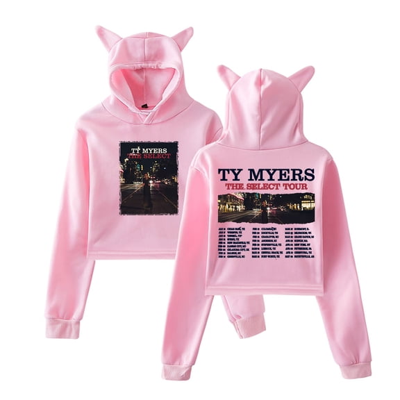 Ty Myers The Select Tour Pullover Female Cat Ears Hoodie Long Sleeve Top Women's Clothes