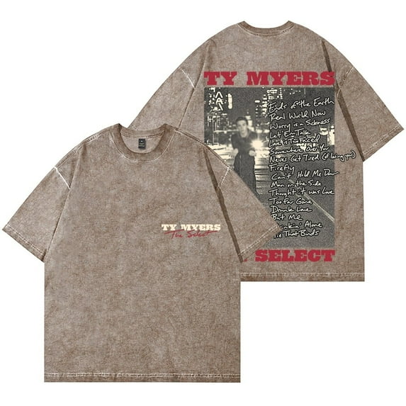 Ty Myers The Select Tour Vintage Wash Unisex Cotton Summer Concert Tee - Retro Music Merch