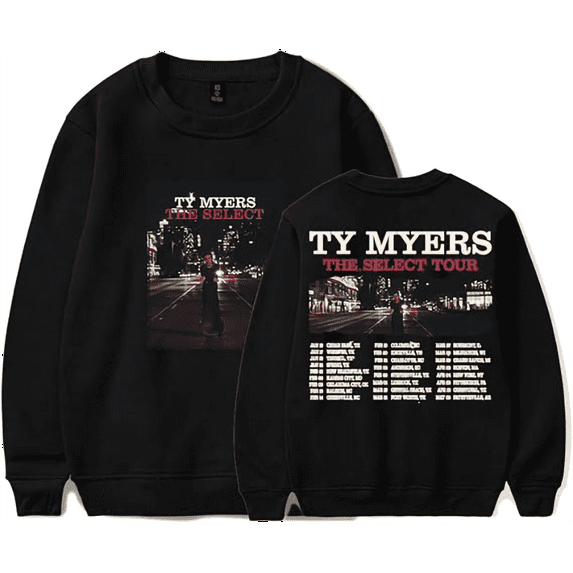 Ty Myers merch The Select Tour 2025 sweatshirt crewneck long sleeve sweatshirt men/women concert pullover