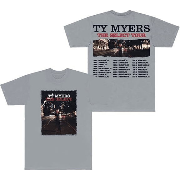 Ty Myers merch The Select Tour 2025  tshirt crewneck short sleeve tshirt men/women concert  tops