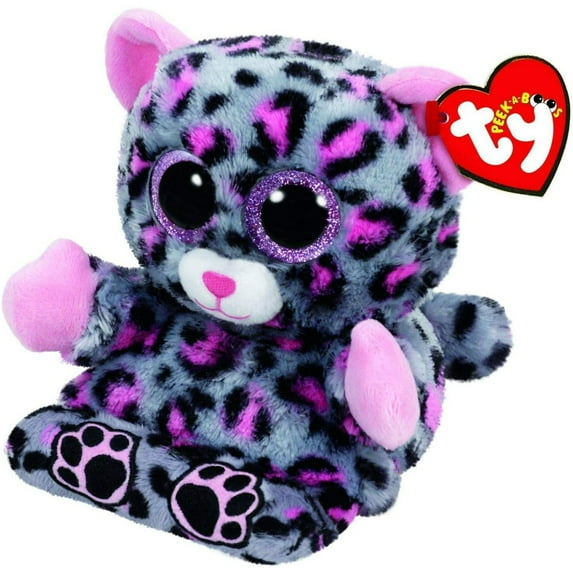 Ty Peek A Boos - TRIXIE the Leopard Phone Holder Screen Cleaner 6" Plush (BONUS 1 FUN CHOPS)