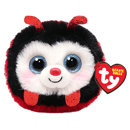 Ty Puffies (Beanie Balls) - IZZY the Ladybug (4 inch) Plush Toy
