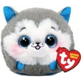 thumbnail image 1 of Ty Puffies (Beanie Balls) Plush - SLUSH the Gray Husky Dog (4 inch), 1 of 1