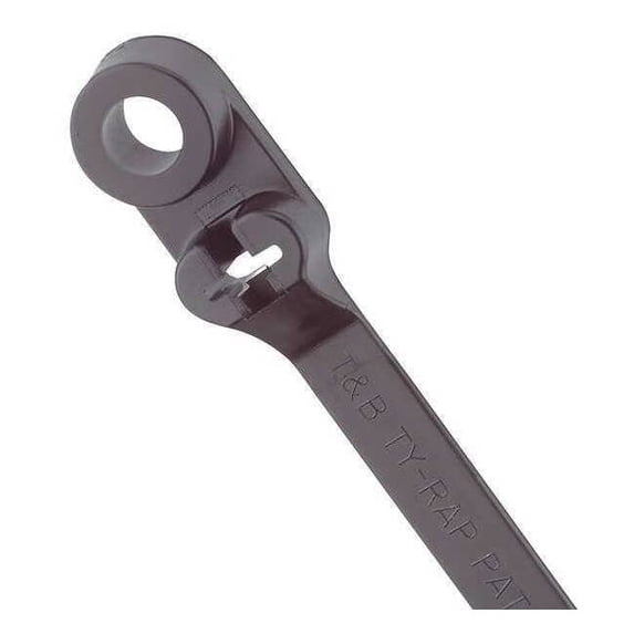 Cable Tie, 14 in L, 3-1/2 in Max Bundle Dia., Black, Nylon 6/6, 120 lb Strength, 50 PK
