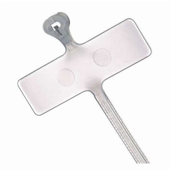 Marker Cable Tie, 3.6 in L, 1/16 in Max Bundle Dia., Natural, Nylon 6/6, 18 lb Strength, 100 PK