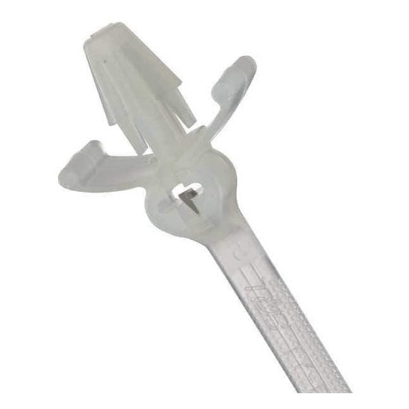 Cable Tie, 8 in L, 1-3/4 in Max Bundle Dia., Natural, Nylon 6/6, 50 lb Strength, 100 PK