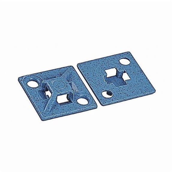 Ty-Rap Cable Tie Base,4 Way,Screw,Blue,PK100 TC5344A-PDT