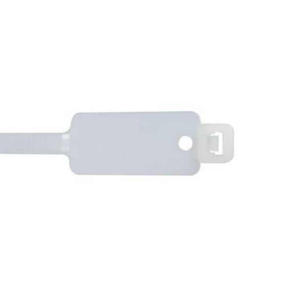 Ty-Rap Cable Tie,w ID Tag,7.8 in,Natural,PK100 L-7-50ID-9-C