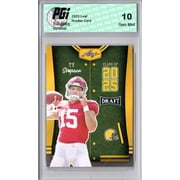 Ty Simpson Rookie Card PGI 10 Gem Mint Football Trading Card 2023 Leaf Football #85 Gold SP Class of 2025