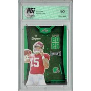 Ty Simpson Rookie Card PGI 10 Gem Mint Football Trading Card 2023 Leaf Football #85 Green SP Class of 2025