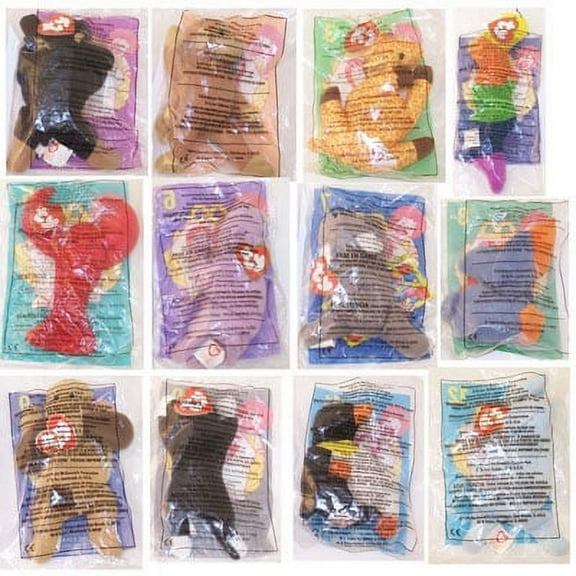 Ty Soft Child Stuffed Animals & Plush Toys, PP Cotton Multicolor, 12 Count