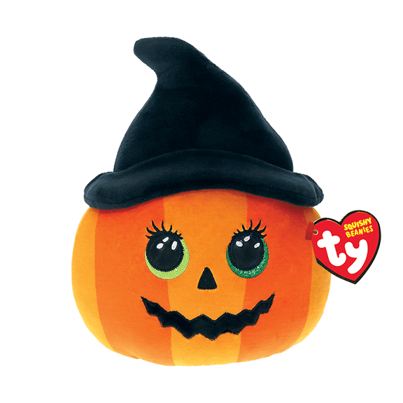 Ty Squishy - Beanies Collection Ramona The Pumpkin 2022 Halloween Edition 10" Plush NEW (BONUS 1 FUN CHOPS & 1 TY CARD)