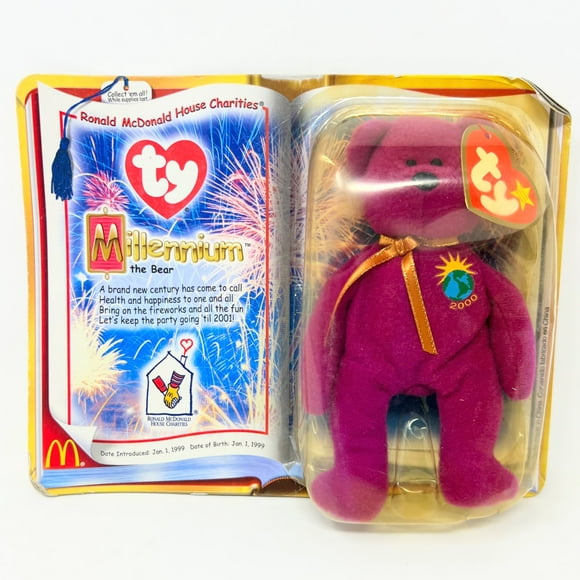 Ty Teenie Beanie Babies 2000 Millennium The Bear McDonalds Happy Meal Toy
