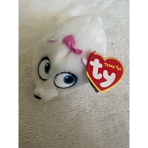 Ty Teeny Tys - Secret Life of Pets GIDGET 4" Beanbag Plush Stuffed Toy New (BONUS 1 FUN CHOPS & 1 ZIPPER BRACELET)