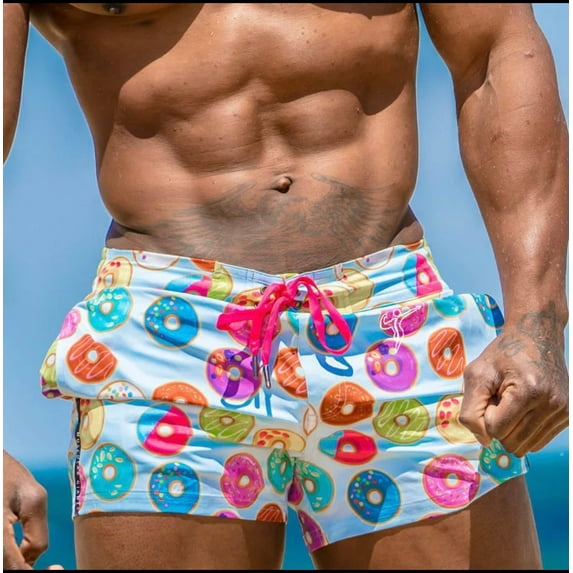 Ty's Recreation Men's "Go Nuts" Swim Trunks-Quick Dry with Pockets