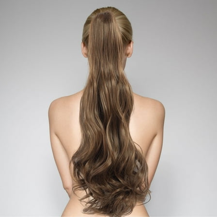 TyTqxy Ponytail Extension, Lightweight Curly Drawstring Ponytail Fake Pony Tail Multi Layered Soft Clip in Hair Extensions Ponytail Synthetic Hairpiece for Women