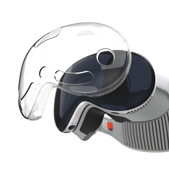 Protective Cover for Vision Pro, TPU Clear Case Anti-Scratch Shockproof Lightweight Transparent VR Headset Accessories-Transparent