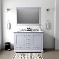 thumbnail image 1 of Tybee 48 in W x 22 in D Dark Grey Double Bath Vanity and Carrara Marble Top, 1 of 10